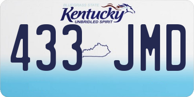 KY license plate 433JMD