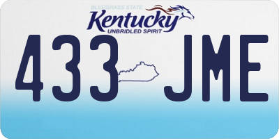 KY license plate 433JME