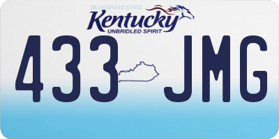 KY license plate 433JMG