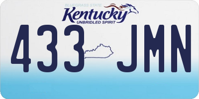 KY license plate 433JMN