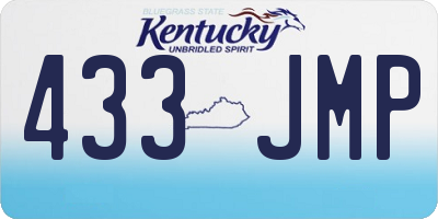 KY license plate 433JMP