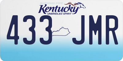 KY license plate 433JMR