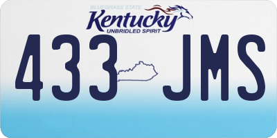 KY license plate 433JMS