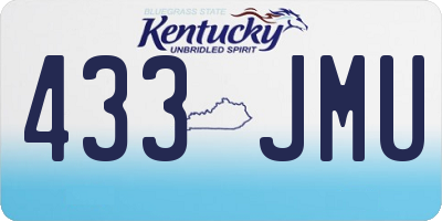 KY license plate 433JMU
