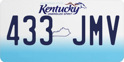 KY license plate 433JMV