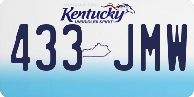 KY license plate 433JMW