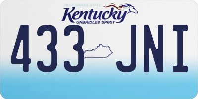 KY license plate 433JNI