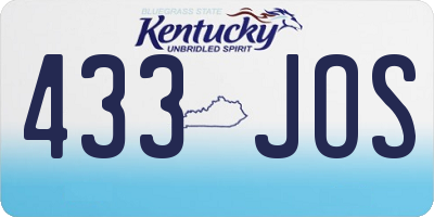 KY license plate 433JOS