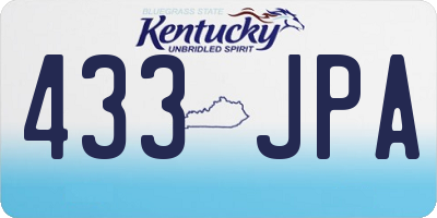 KY license plate 433JPA