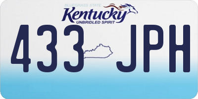 KY license plate 433JPH