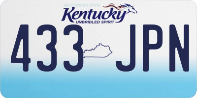 KY license plate 433JPN