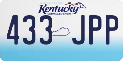 KY license plate 433JPP
