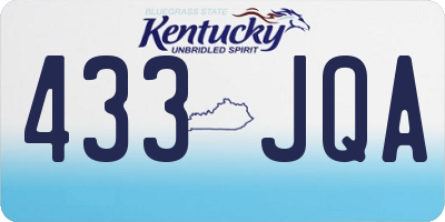 KY license plate 433JQA