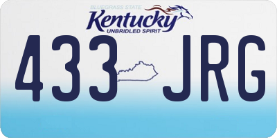 KY license plate 433JRG