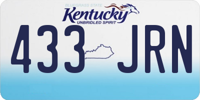 KY license plate 433JRN