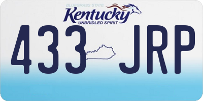 KY license plate 433JRP
