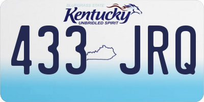 KY license plate 433JRQ