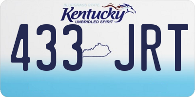 KY license plate 433JRT