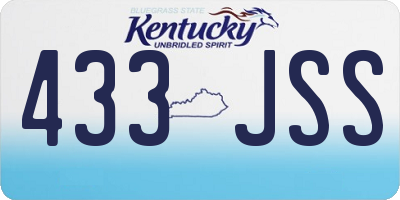 KY license plate 433JSS