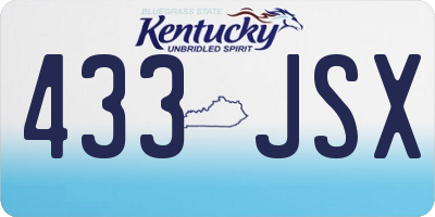 KY license plate 433JSX