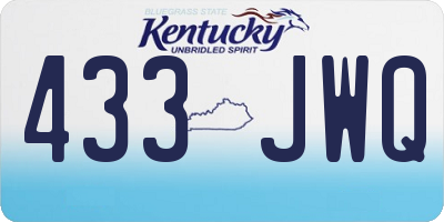 KY license plate 433JWQ