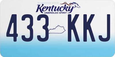 KY license plate 433KKJ