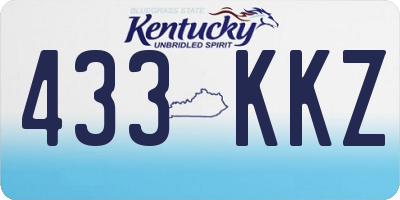 KY license plate 433KKZ
