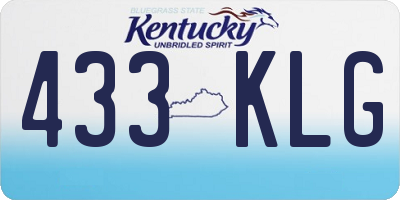 KY license plate 433KLG
