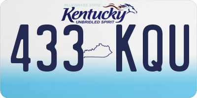 KY license plate 433KQU