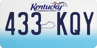 KY license plate 433KQY
