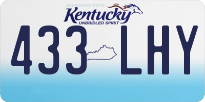 KY license plate 433LHY