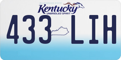 KY license plate 433LIH