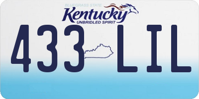 KY license plate 433LIL