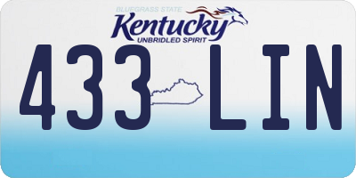 KY license plate 433LIN