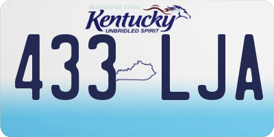 KY license plate 433LJA