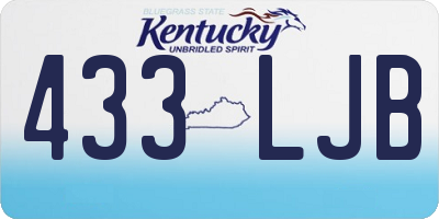KY license plate 433LJB