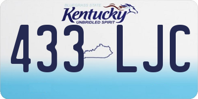 KY license plate 433LJC