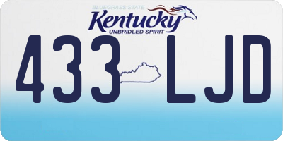 KY license plate 433LJD
