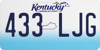 KY license plate 433LJG