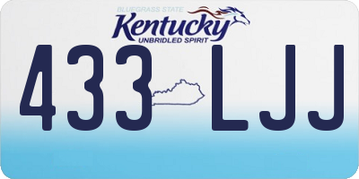 KY license plate 433LJJ