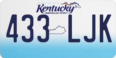 KY license plate 433LJK