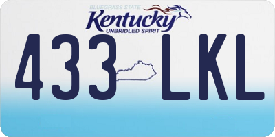 KY license plate 433LKL