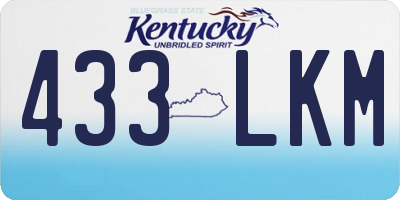 KY license plate 433LKM