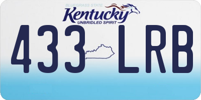 KY license plate 433LRB