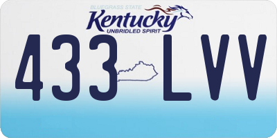 KY license plate 433LVV