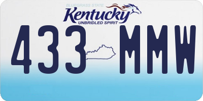 KY license plate 433MMW