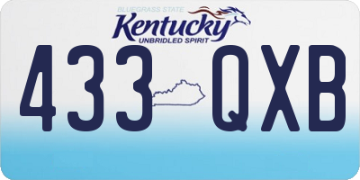 KY license plate 433QXB