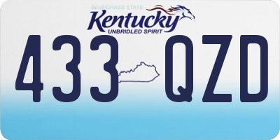 KY license plate 433QZD