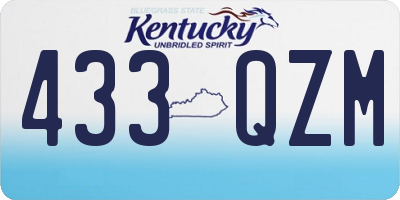 KY license plate 433QZM