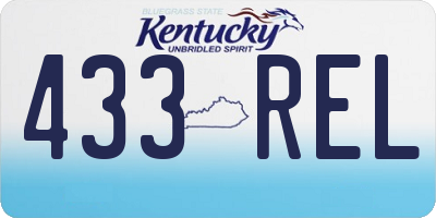 KY license plate 433REL